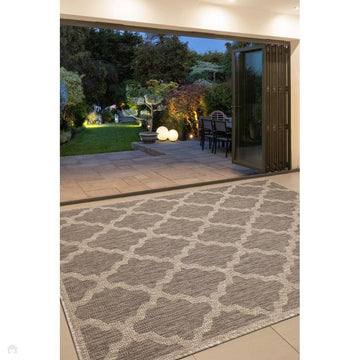 Flatweave Gel Trellis Latte Rug-Melrose-Rug Love - The Most Loved Rug Store